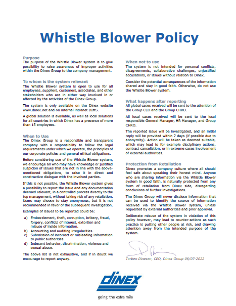 Whistleblower Policy